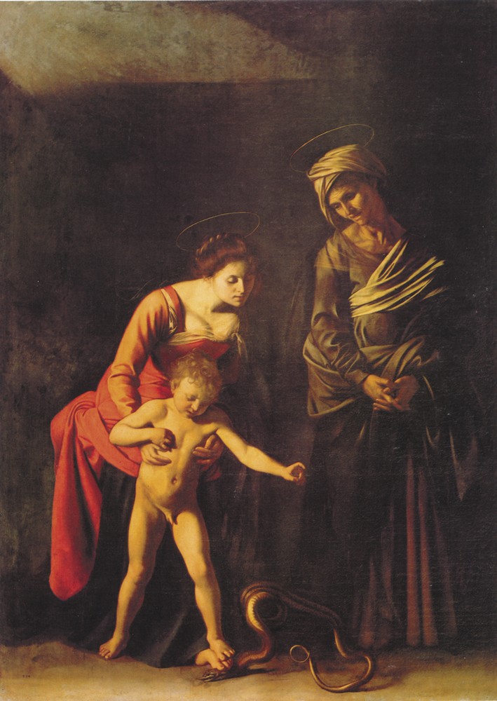 Микеланджело Караваджо. Мадонна Палафреньери (Мадонна со змеей). 1605-1606 гг.