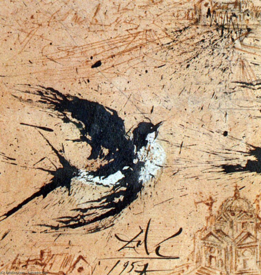 Сальвадор Дали. Ласточка, 1957